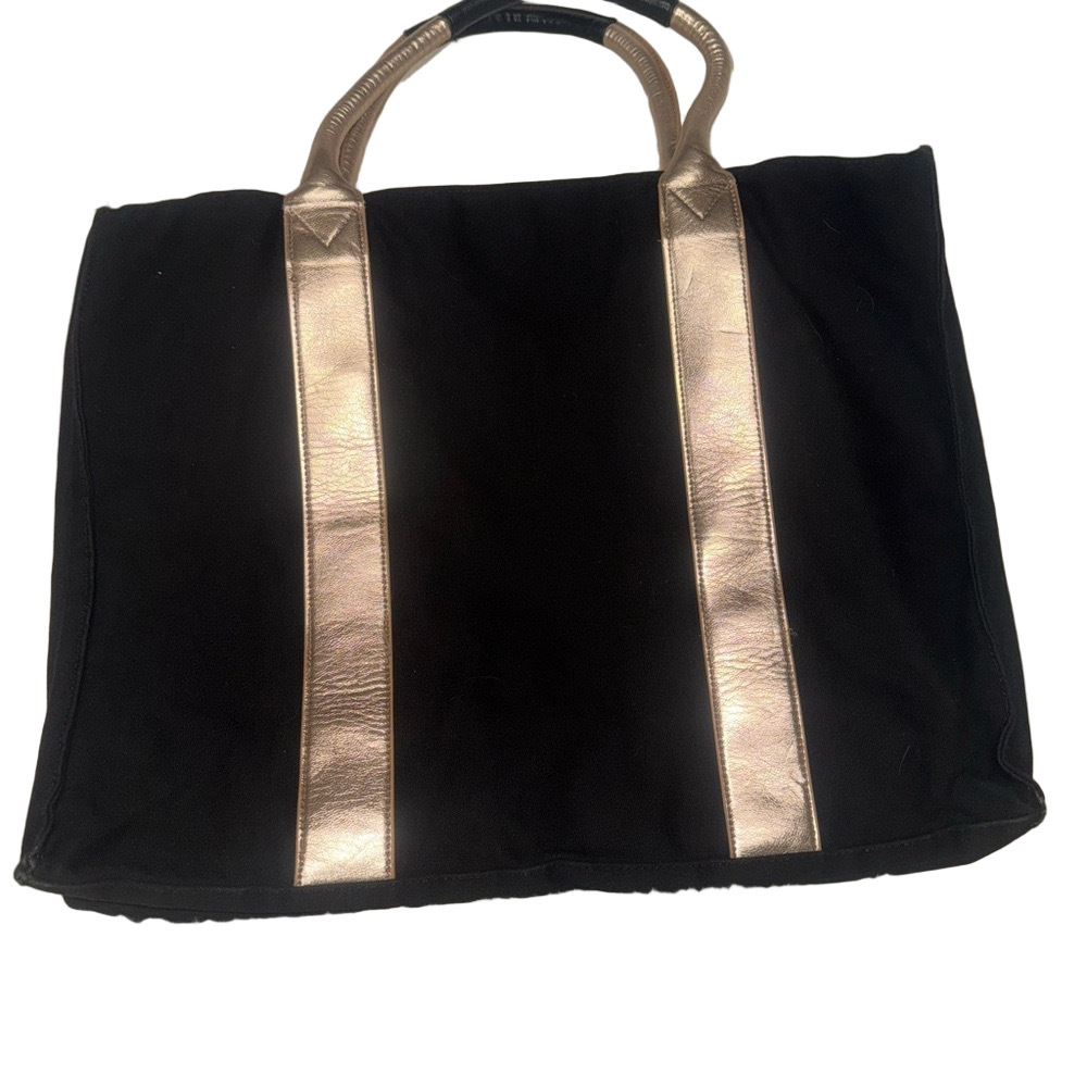 Victoria's Secret Black Gold Tote Bag - Picture 3 of 5